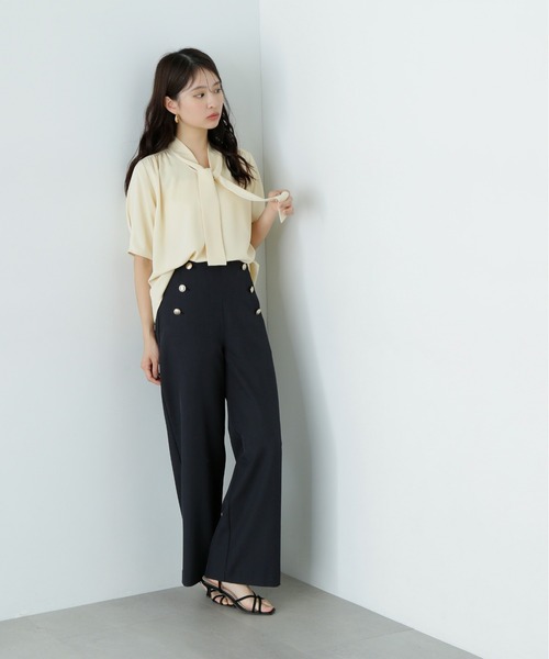 N.(N. Natural Beauty Basic)(エヌエヌナチュラルビューティーベーシック)の「マリンワイドパンツ(その他パンツ・レディース・ネイビー/ベージュ・MEDIUM/SMALL)」の13枚目の写真