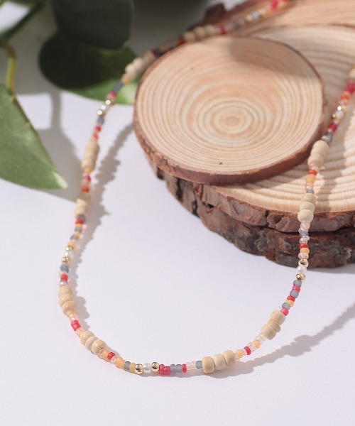 チチカカ（チチカカ）の「ココナッツ＆ビーズネックレス（ネックレス・レディース・ベージュ/ブラウン・FREE）」の2枚目の写真