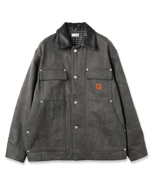 Jieda（ジエダ）の「LEATHER COLLAR FADE COVERALL（カバーオール・メンズ・ブラック/ベージュ/カーキ・1/2）」の19枚目の写真