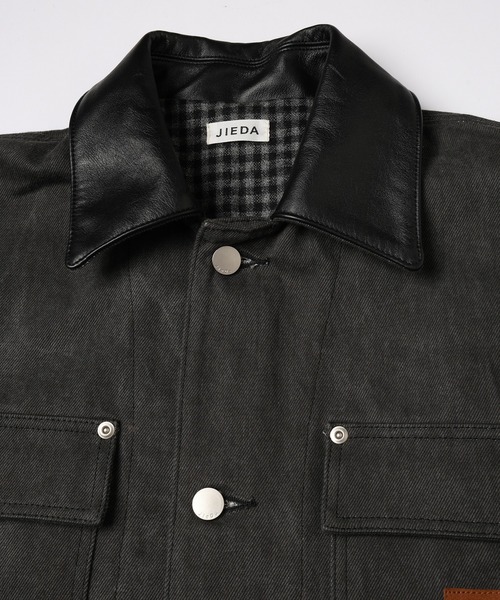 Jieda（ジエダ）の「LEATHER COLLAR FADE COVERALL（カバーオール・メンズ・ブラック/ベージュ/カーキ・1/2）」の21枚目の写真