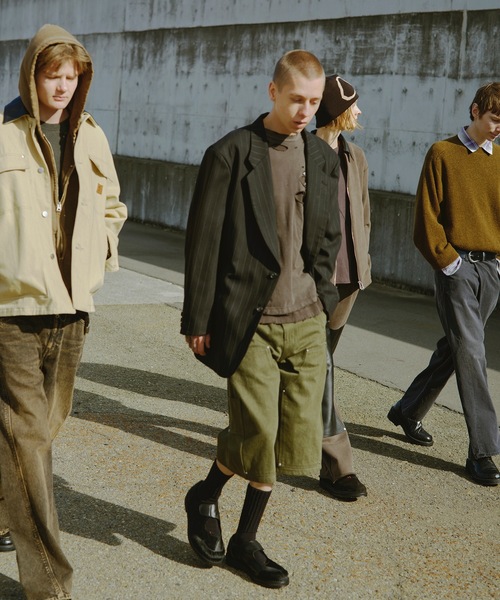 Jieda（ジエダ）の「LEATHER COLLAR FADE COVERALL（カバーオール・メンズ・ブラック/ベージュ/カーキ・1/2）」の4枚目の写真