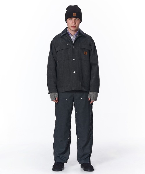 Jieda（ジエダ）の「LEATHER COLLAR FADE COVERALL（カバーオール・メンズ・ブラック/ベージュ/カーキ・1/2）」の9枚目の写真