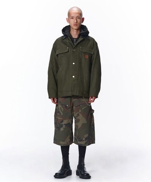 Jieda（ジエダ）の「LEATHER COLLAR FADE COVERALL（カバーオール・メンズ・ブラック/ベージュ/カーキ・1/2）」の12枚目の写真