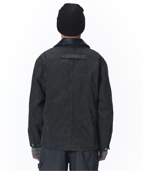 Jieda（ジエダ）の「LEATHER COLLAR FADE COVERALL（カバーオール・メンズ・ブラック/ベージュ/カーキ・1/2）」の11枚目の写真