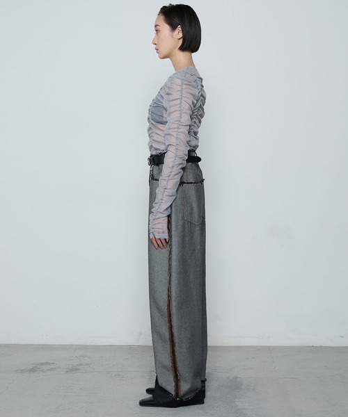 【Acka】 tulle shirring blouse／チュールトップス tulle shirring blouse – Acka online store