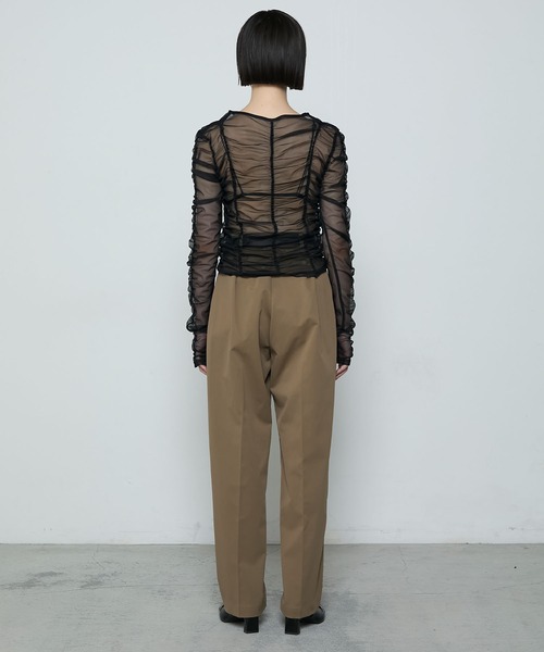 【Acka】 tulle shirring blouse／チュールトップス tulle shirring blouse – Acka online store