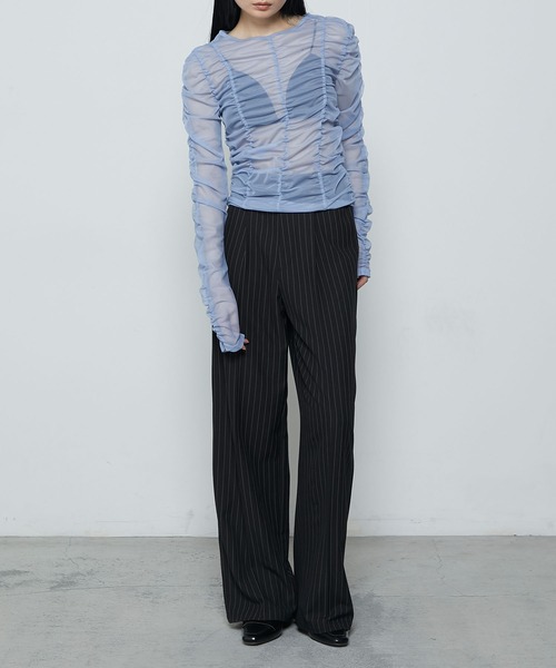 セール】Tulle shirring tops / チュール シャーリング トップス