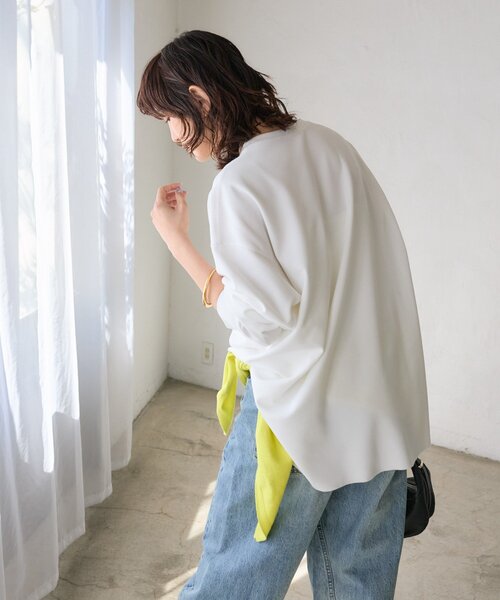 RIVE DROITE（リヴドロワ）の「カットジョーゼットライトプルオーバー（Tシャツ/カットソー・レディース・ベージュ/ブラック/オフホワイト・FREE）」の15枚目の写真