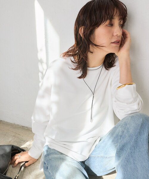 RIVE DROITE（リヴドロワ）の「カットジョーゼットライトプルオーバー（Tシャツ/カットソー・レディース・ベージュ/ブラック/オフホワイト・FREE）」の17枚目の写真