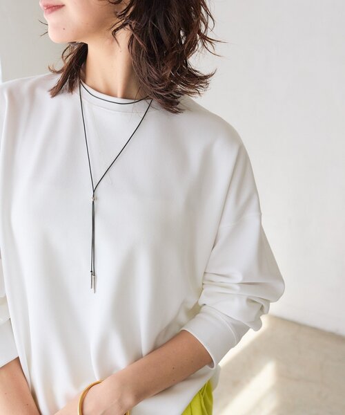 RIVE DROITE（リヴドロワ）の「カットジョーゼットライトプルオーバー（Tシャツ/カットソー・レディース・ベージュ/ブラック/オフホワイト・FREE）」の18枚目の写真