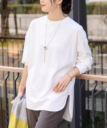 RIVE DROITE | 【オンオフ兼用できる万能アイテム】カットジョーゼットライトプルオーバー(Tシャツ/カットソー)