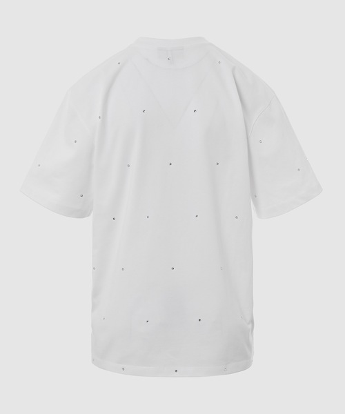 GANNI(ガニー)の「Heavy Cotton Drop Shoulder Rhinestone T-shirt(Tシャツ/カットソー・レディース・ホワイト系その他・XS/S/M)」の2枚目の写真