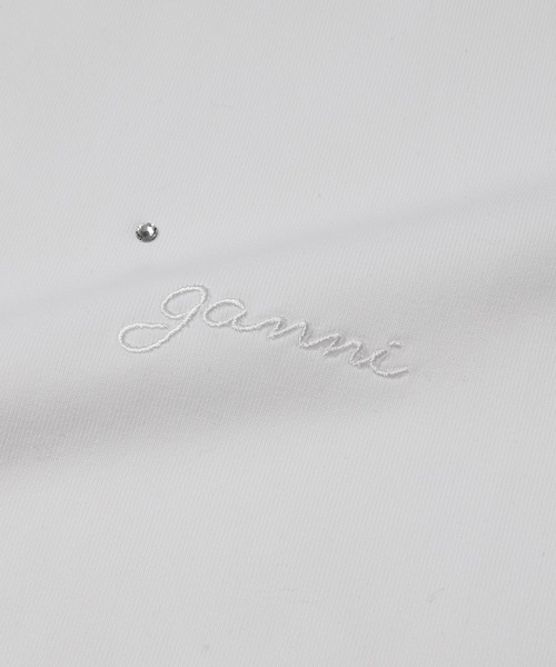 GANNI(ガニー)の「Heavy Cotton Drop Shoulder Rhinestone T-shirt(Tシャツ/カットソー・レディース・ホワイト系その他・XS/S/M)」の4枚目の写真