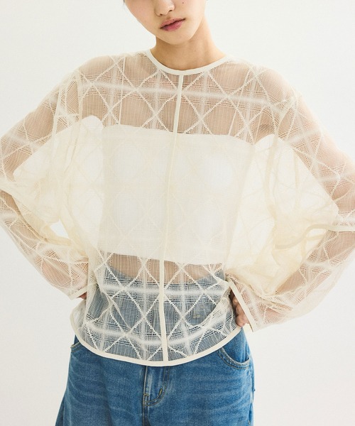 ADAM ET ROPE' スクエアレースプルオーバー ADAM ET ROPE'｜スクエアレースプルオーバー | Rakuten Fashion