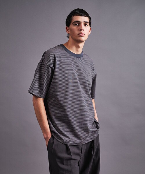 MONKEY TIME(モンキータイム)の「<VATANLOOP × monkey time> オーガニック ボーダー Tシャツ(Tシャツ/カットソー・メンズ・ダークグレー/ホワイト/ブラック・XL/L/M/S)」の14枚目の写真