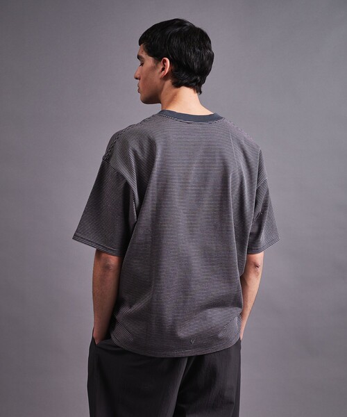 MONKEY TIME(モンキータイム)の「<VATANLOOP × monkey time> オーガニック ボーダー Tシャツ(Tシャツ/カットソー・メンズ・ダークグレー/ホワイト/ブラック・XL/L/M/S)」の15枚目の写真