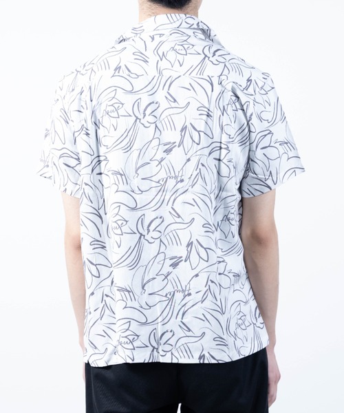 BARCEDOS（バルセドス）の「レーヨン アロハシャツ（シャツ/ブラウス・メンズ・ブラック×レッド/ライトブルー/ホワイト×ブラック/サックスブルー/スカイブルー/ブルー/ブラック×ブルー/インディゴ×ゴールド/ブラック×ホワイト/イエロー/ネイビー×ホワイト/ブラックミックス・L/LL/M）」の15枚目の写真