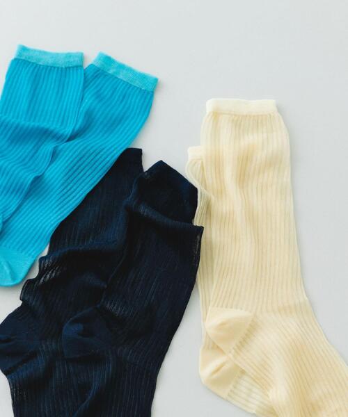 RODE SKO（ロデスコ）の「PIEDI NUDI　HARINUKI HIGH SOCKS（ソックス/靴下・レディース・ブルー/ホワイト系その他/ネイビー・-）」の6枚目の写真