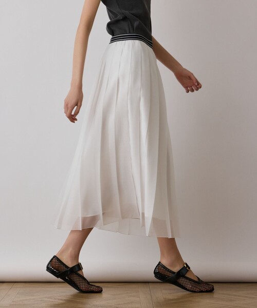 Diagram（ダイアグラム）の「マットシアープリーツスカート（スカート・レディース・ブルー/ホワイト・36/38）」の2枚目の写真