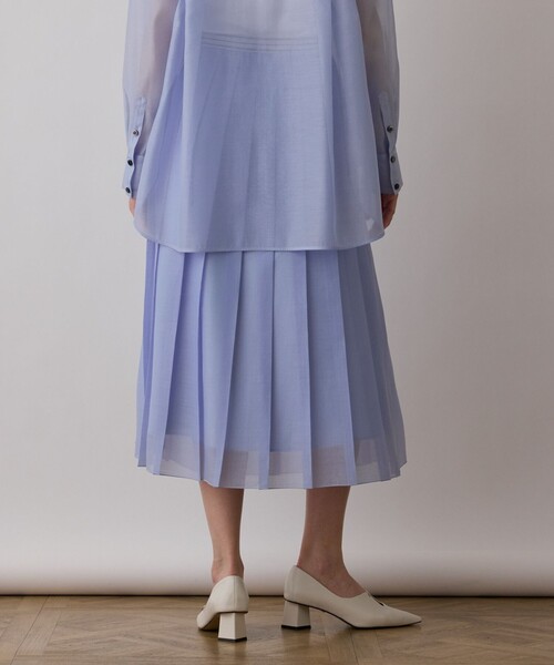 Diagram（ダイアグラム）の「マットシアープリーツスカート（スカート・レディース・ブルー/ホワイト・36/38）」の7枚目の写真