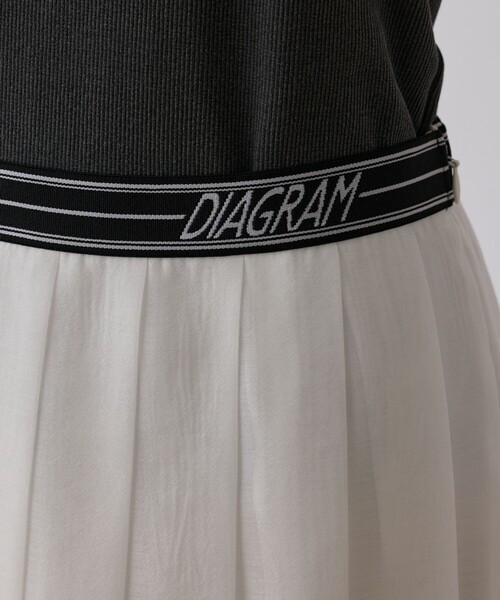 Diagram（ダイアグラム）の「マットシアープリーツスカート（スカート・レディース・ブルー/ホワイト・36/38）」の13枚目の写真