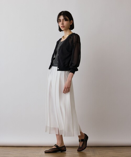 Diagram（ダイアグラム）の「マットシアープリーツスカート（スカート・レディース・ブルー/ホワイト・36/38）」の16枚目の写真