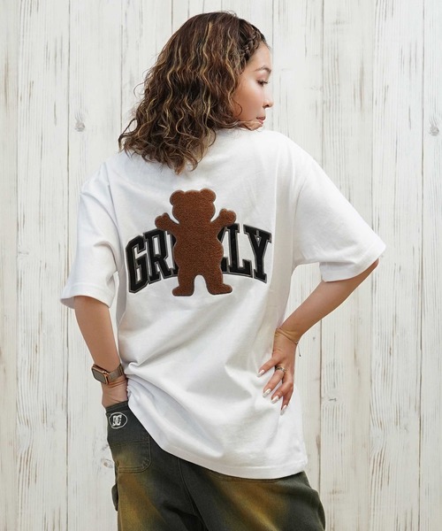 GRIZZLY(グリズリー)の「【ユニセックス】GRIZZLY/グリズリー オーバーサイズ/バックプリントTシャツ G25SS1435(Tシャツ/カットソー・レディース・ブラック/ホワイト・M/L)」の4枚目の写真