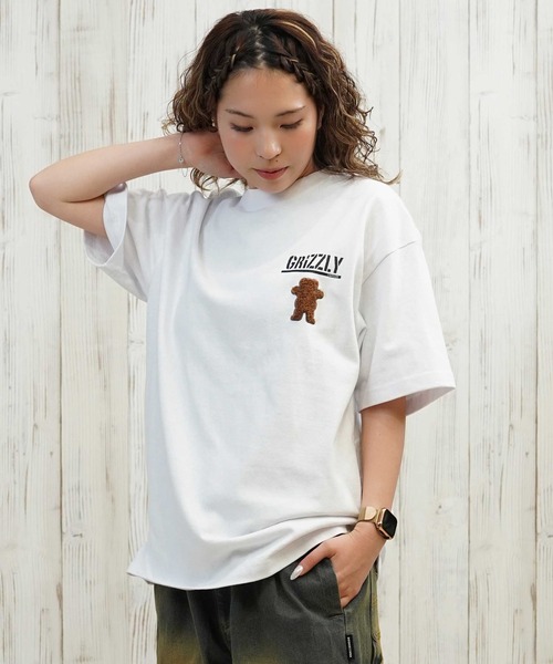 GRIZZLY(グリズリー)の「【ユニセックス】GRIZZLY/グリズリー オーバーサイズ/バックプリントTシャツ G25SS1435(Tシャツ/カットソー・レディース・ブラック/ホワイト・M/L)」の3枚目の写真