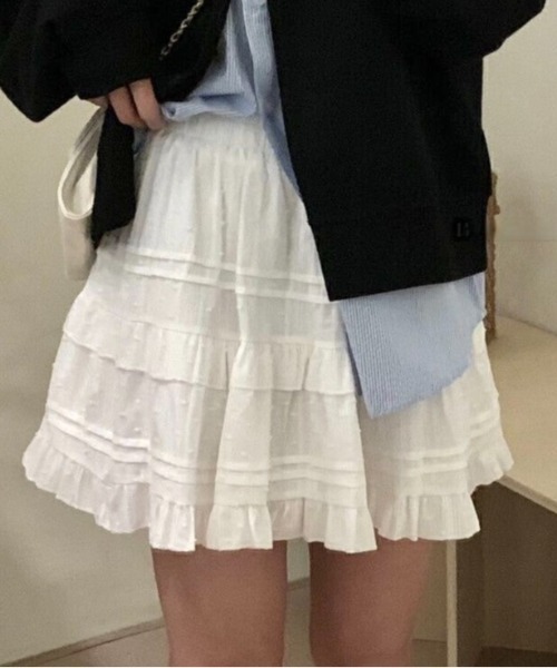 LADY LIKE(レディライク)の「ピンドットティアードミニスカート(スカート・レディース・ブラック/ホワイト・M)」の21枚目の写真