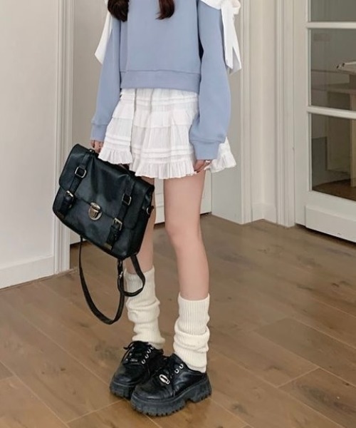 LADY LIKE(レディライク)の「ピンドットティアードミニスカート(スカート・レディース・ブラック/ホワイト・M)」の15枚目の写真