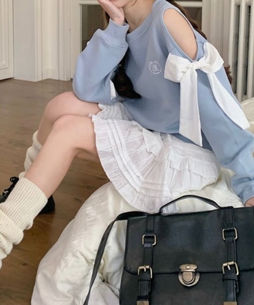 LADY LIKE(レディライク)の「ピンドットティアードミニスカート(スカート・レディース・ブラック/ホワイト・M)」の14枚目の写真
