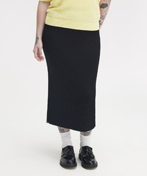 Tipped Rib Knitted Skirt/リブニットスカート