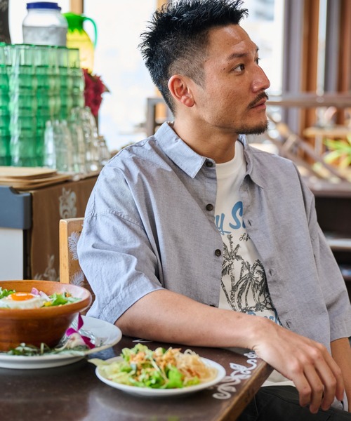 Sunny Smith(サニースミス)の「【SUNNY SMITH】11.6ウルトラヘビーオンス Heavy SmithPalm Beach プリントTシャツ(Tシャツ/カットソー・レディース・チャコールグレー/ブラック/オフホワイト・LARGE/MEDIUM)」の7枚目の写真