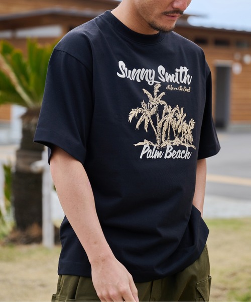 Sunny Smith(サニースミス)の「【SUNNY SMITH】11.6ウルトラヘビーオンス Heavy SmithPalm Beach プリントTシャツ(Tシャツ/カットソー・レディース・チャコールグレー/ブラック/オフホワイト・LARGE/MEDIUM)」の12枚目の写真
