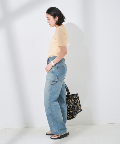journal standard L'essage（ジャーナルスタンダードレサージュ）の「NAIA リブハーフスリーブプルオーバー（ニット/セーター・レディース・ベージュ/ブラック/アイボリー・FREE）」の14枚目の写真