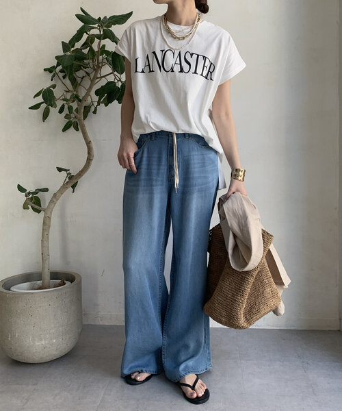 DouDou(ドゥドゥ)の「【WEB限定】ドルマンロゴTEE(Tシャツ/カットソー・レディース・ブラック/オフホワイト/グレー・FREE)」の17枚目の写真