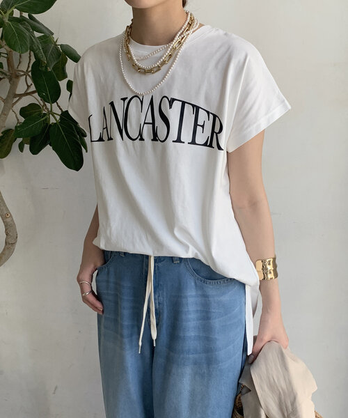 DouDou(ドゥドゥ)の「【WEB限定】ドルマンロゴTEE(Tシャツ/カットソー・レディース・ブラック/オフホワイト/グレー・FREE)」の22枚目の写真