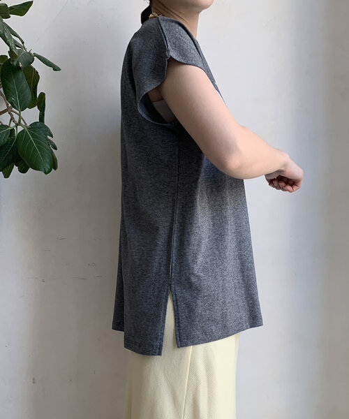 DouDou(ドゥドゥ)の「【WEB限定】ドルマンロゴTEE(Tシャツ/カットソー・レディース・ブラック/オフホワイト/グレー・FREE)」の15枚目の写真