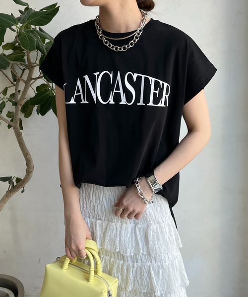 DouDou(ドゥドゥ)の「【WEB限定】ドルマンロゴTEE(Tシャツ/カットソー・レディース・ブラック/オフホワイト/グレー・FREE)」の3枚目の写真