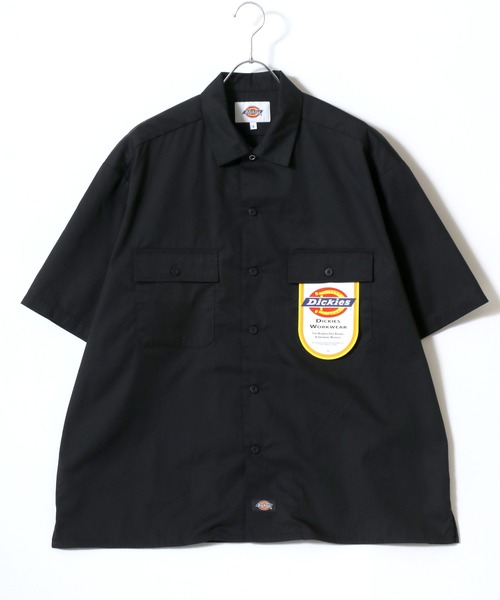 Dickies（ディッキーズ）の「Dickies/ディッキーズ オーバーサイズ TCツイル ワンポイントロゴ刺繍 ワークシャツ レディース メンズ（シャツ/ブラウス・メンズ・ブラック/ブルーグリーン/ベージュ/チャコール・LL/L/M）」の22枚目の写真