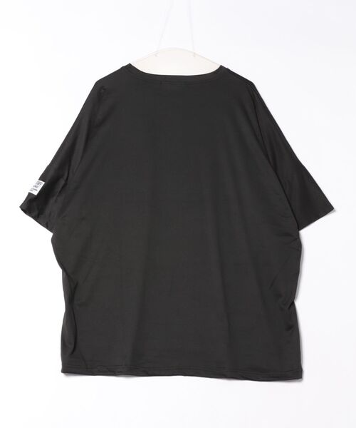 BLANC FICELLE（ブランフィセル）の「ソフトな　オーバーサイス　ロング丈　Tシャツ（Tシャツ/カットソー・レディース・ブラック/グリーン/グレー/オレンジ・FREE）」の5枚目の写真