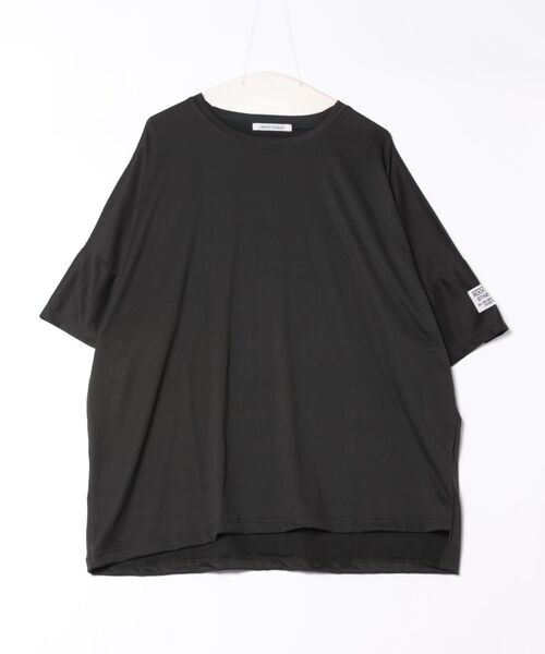 BLANC FICELLE（ブランフィセル）の「ソフトな　オーバーサイス　ロング丈　Tシャツ（Tシャツ/カットソー・レディース・ブラック/グリーン/グレー/オレンジ・FREE）」の11枚目の写真