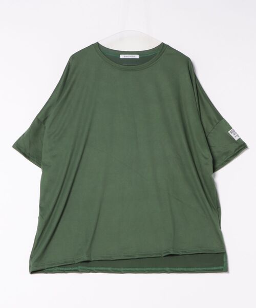 BLANC FICELLE（ブランフィセル）の「ソフトな　オーバーサイス　ロング丈　Tシャツ（Tシャツ/カットソー・レディース・ブラック/グリーン/グレー/オレンジ・FREE）」の13枚目の写真
