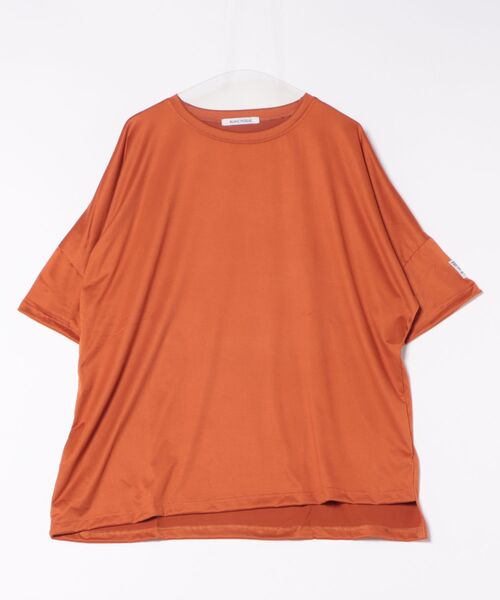 BLANC FICELLE（ブランフィセル）の「ソフトな　オーバーサイス　ロング丈　Tシャツ（Tシャツ/カットソー・レディース・ブラック/グリーン/グレー/オレンジ・FREE）」の10枚目の写真