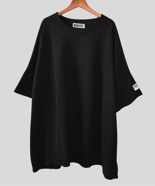 BLANC FICELLE（ブランフィセル）の「ソフトな　オーバーサイス　ロング丈　Tシャツ（Tシャツ/カットソー・レディース・ブラック/グリーン/グレー/オレンジ・FREE）」の8枚目の写真