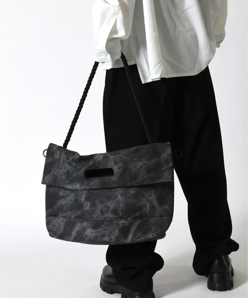 neos（ネオス）の「【neos】合成皮革 ロープ フラップ ショルダー バッグ（ショルダーバッグ・メンズ・ブラック/グレー・FREE）」の10枚目の写真