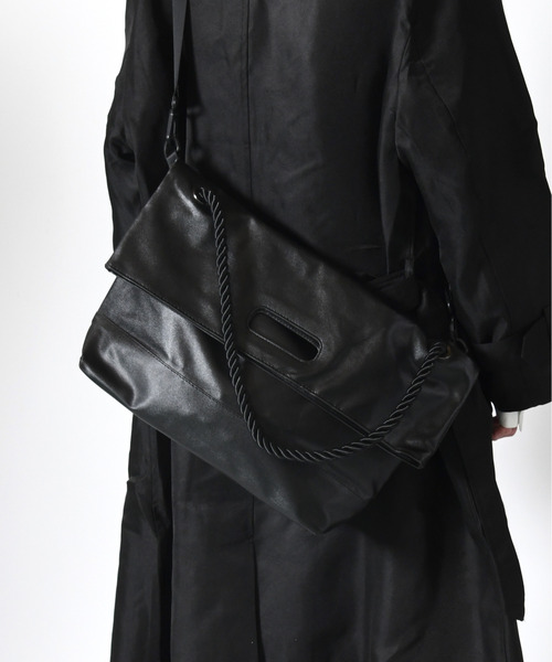 neos（ネオス）の「【neos】合成皮革 ロープ フラップ ショルダー バッグ（ショルダーバッグ・メンズ・ブラック/グレー・FREE）」の14枚目の写真