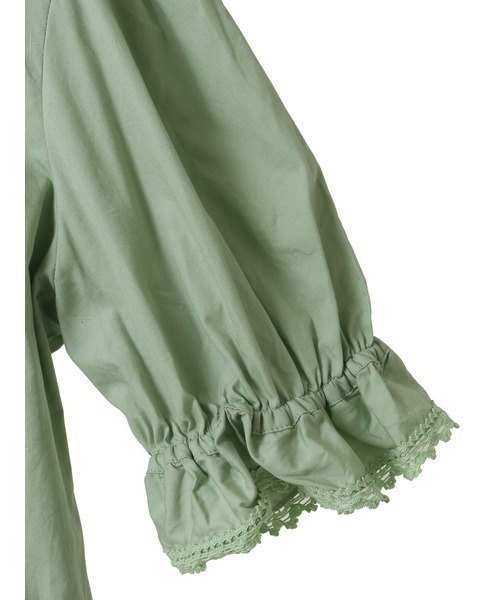 PINK HOUSE（ピンクハウス）の「フリル使いブラウス（シャツ/ブラウス・レディース・ピンク/ミント/キナリ/パープル/ブラック/ライトブルー・フリー）」の15枚目の写真