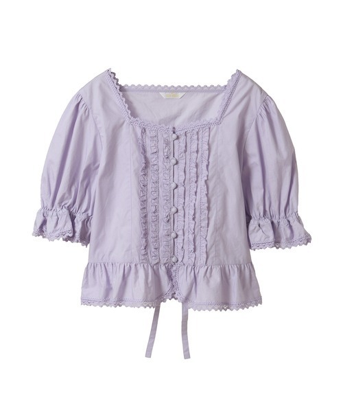 ピンクハウス ネイビー トップス フリルシャツ㉒ PINK HOUSE｜ピンクハウスのシャツ/ブラウス（ブルー・ネイビー