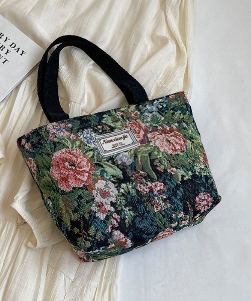 TONE SELECT GOODS(トーンセレクトグッズ)の「【resonance】ゴブラン フラワー ミニトートバッグ(トートバッグ・レディース・その他3/その他2/その他1/その他4・FREE)」の3枚目の写真